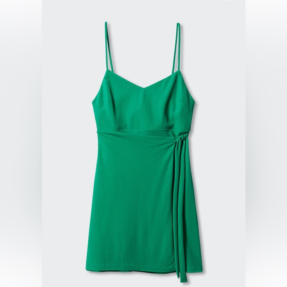 Mango Emerald Green Wrap Mini Dress - Picture 5 of 7